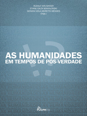 cover image of As Humanidades em Tempos de Pós-Verdade
